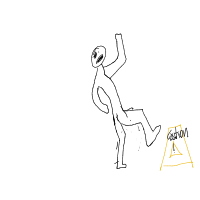 person falling over drawing by abyt_t in Artbitrator