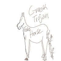 trojan horse drawing by abyt_t in Artbitrator