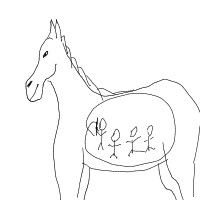 trojan horse drawing by abyt_t in Artbitrator
