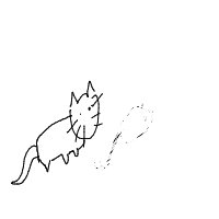 cat chasing mouse drawing by xeviaa in Artbitrator