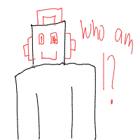 robot having existential crisis drawing by xeviaa in Artbitrator