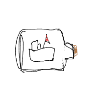 ship in bottle drawing by xeviaa in Artbitrator
