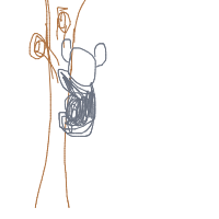 koala hugging tree drawing by jeona in Artbitrator