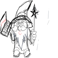 wizard at tech startup drawing by jeona in Artbitrator