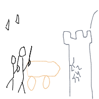 castle siege drawing by razor_lupical in Artbitrator