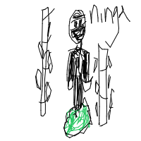 ninja hiding poorly drawing by potatooo in Artbitrator