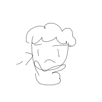 thinking face drawing by chiikawa in Artbitrator