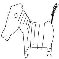 zebra drawing by kroket in Artbitrator