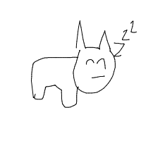 sleeping cat drawing by bobbigtula in Artbitrator