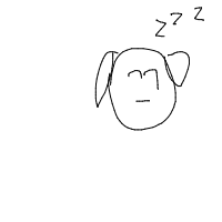 sleepy dog drawing by bobbigtula in Artbitrator