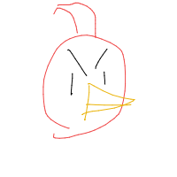 angry bird drawing by bobbigtula in Artbitrator