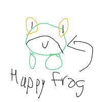 happy frog drawing by bobbigtula in Artbitrator