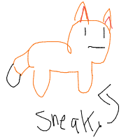 sneaky fox drawing by bobbigtula in Artbitrator