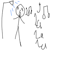 singing in shower drawing by bobbigtula in Artbitrator