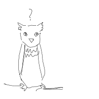 confused owl drawing by hollow_purple in Artbitrator