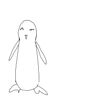 excited penguin drawing by hollow_purple in Artbitrator