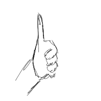 thumbs up drawing by anonymoosse679 in Artbitrator