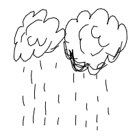 rain cloud drawing by anonymoosse679 in Artbitrator