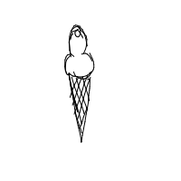 ice cream cone drawing by anonymoosse679 in Artbitrator