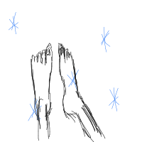 cold feet drawing by anonymoosse679 in Artbitrator