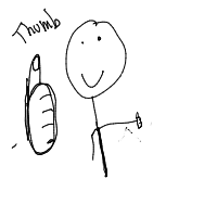 thumbs up drawing by jacaronie in Artbitrator