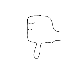 thumbs down drawing by jacaronie in Artbitrator