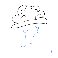 rain cloud drawing by jacaronie in Artbitrator