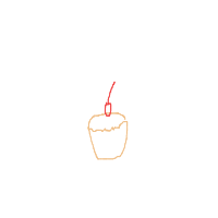 cupcake with cherry drawing by ejjjj in Artbitrator