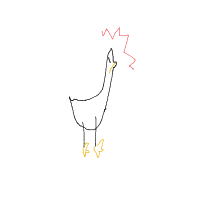 angry duck drawing by ejjjj in Artbitrator