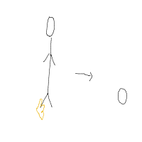 slipping on banana peel drawing by ejjjj in Artbitrator