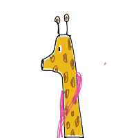 giraffe with scarf drawing by cookie2234 in Artbitrator