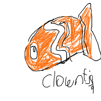 clownfish drawing by amythebagel in Artbitrator