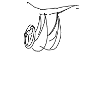 sloth hanging drawing by arina in Artbitrator