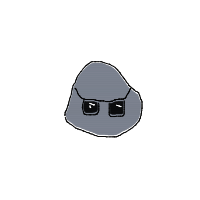 rock with sunglasses drawing by razor_lupical in Artbitrator