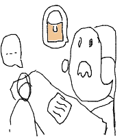 ghost at job interview drawing by razor_lupical in Artbitrator