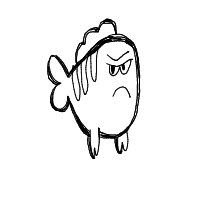 grumpy fish drawing by jandreaxx in Artbitrator