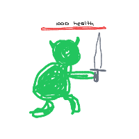 epic boss battle drawing by lamb in Artbitrator