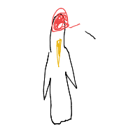 penguin with a hat drawing by kotik in Artbitrator
