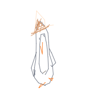 penguin with a hat drawing by lele11 in Artbitrator