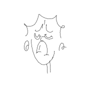 sad face drawing by fork in Artbitrator