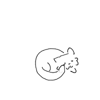 sleeping cat drawing by ratatping in Artbitrator