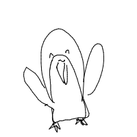 excited penguin drawing by ratatping in Artbitrator