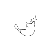 sleeping cat drawing by cleverpenguin14 in Artbitrator