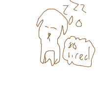 sleepy dog drawing by cleverpenguin14 in Artbitrator