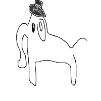 elephant with a hat drawing by cleverpenguin14 in Artbitrator