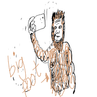 bigfoot taking selfie drawing by itz_me_zaiiinyy in Artbitrator