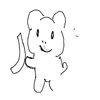 monkey with banana drawing by cinnamoroll456 in Artbitrator