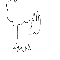 tree giving high five drawing by omar1 in Artbitrator