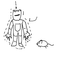 knight afraid of mouse drawing by omar1 in Artbitrator