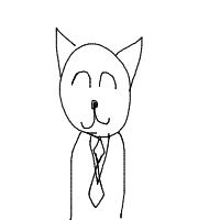 cat wearing suit drawing by omar1 in Artbitrator